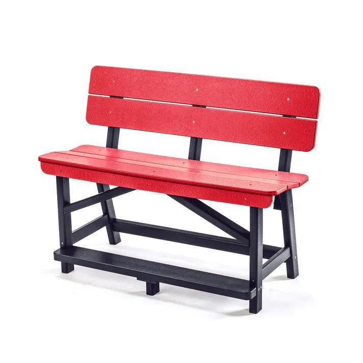 Perfect Choice Recycled Plastic Classic Standard Counter Height Bench With Back (COUNTER HEIGHT)  - LEAD TIME TO SHIP 4 WEEKS OR LESS