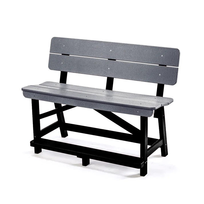 Perfect Choice Recycled Plastic Classic Standard Counter Height Bench With Back (COUNTER HEIGHT)  - LEAD TIME TO SHIP 4 WEEKS OR LESS