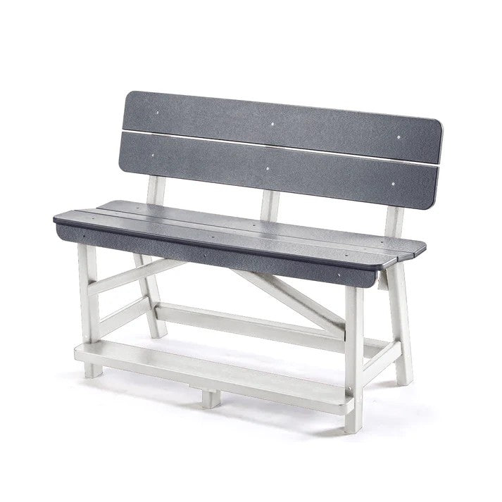 Perfect Choice Recycled Plastic Classic Standard Counter Height Bench With Back (COUNTER HEIGHT)  - LEAD TIME TO SHIP 4 WEEKS OR LESS