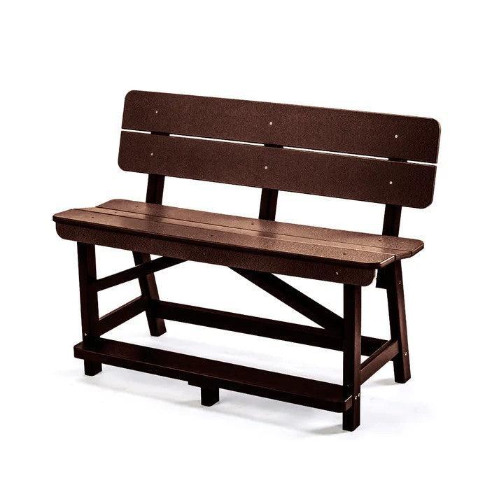 Perfect Choice Recycled Plastic Classic Standard Counter Height Bench With Back (COUNTER HEIGHT)  - LEAD TIME TO SHIP 4 WEEKS OR LESS