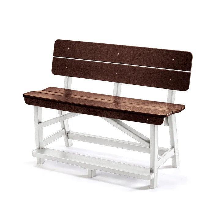 Perfect Choice Recycled Plastic Classic Standard Counter Height Bench With Back (COUNTER HEIGHT)  - LEAD TIME TO SHIP 4 WEEKS OR LESS