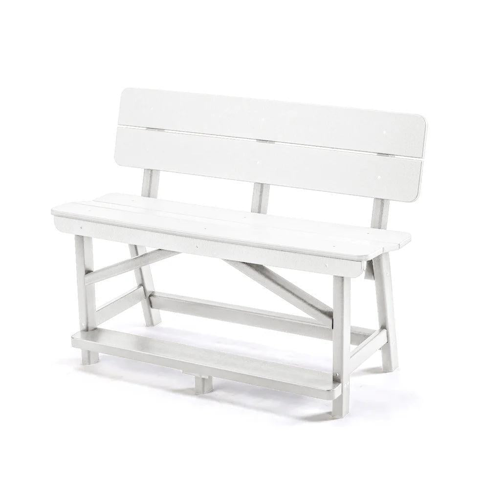 Perfect Choice Recycled Plastic Classic Standard Counter Height Bench With Back (COUNTER HEIGHT)  - LEAD TIME TO SHIP 4 WEEKS OR LESS