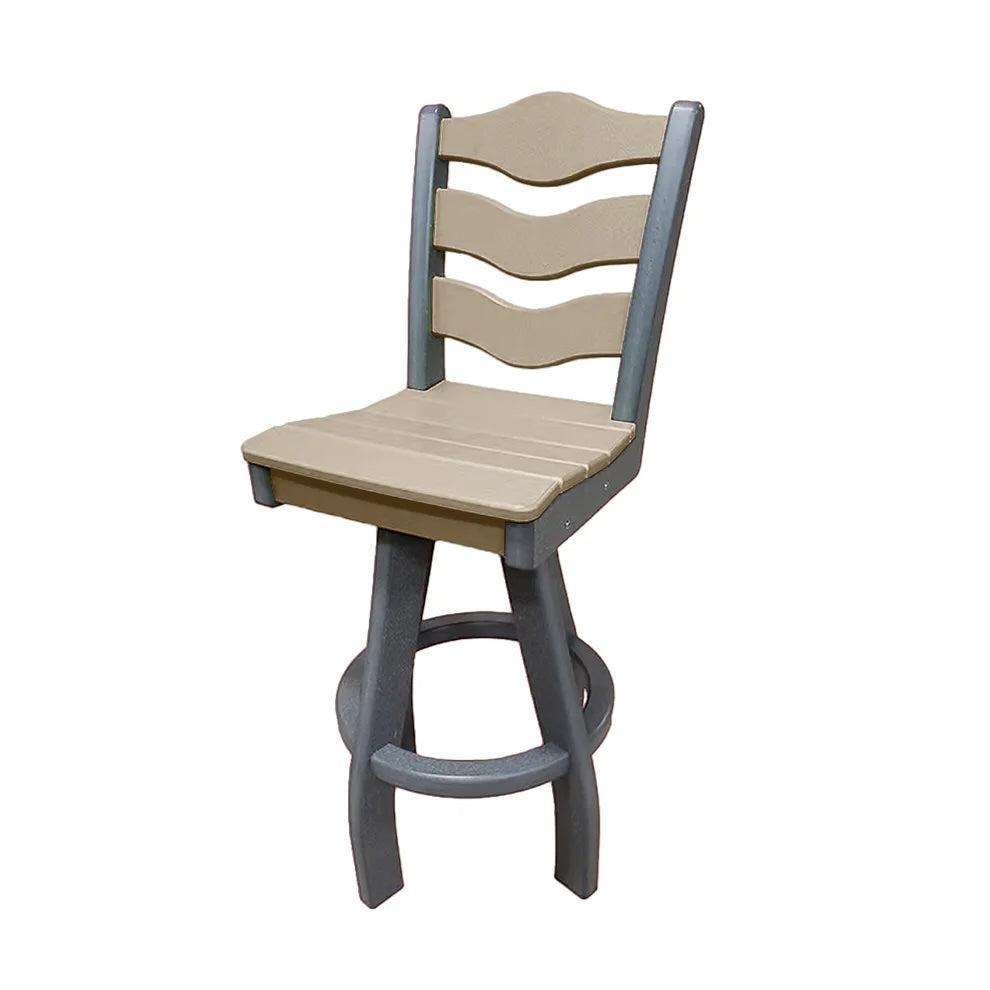 Perfect Choice Recycled Plastic Traditional Bar Height Swivel Armless Chair - LEAD TIME TO SHIP 5 WEEKS OR LESS