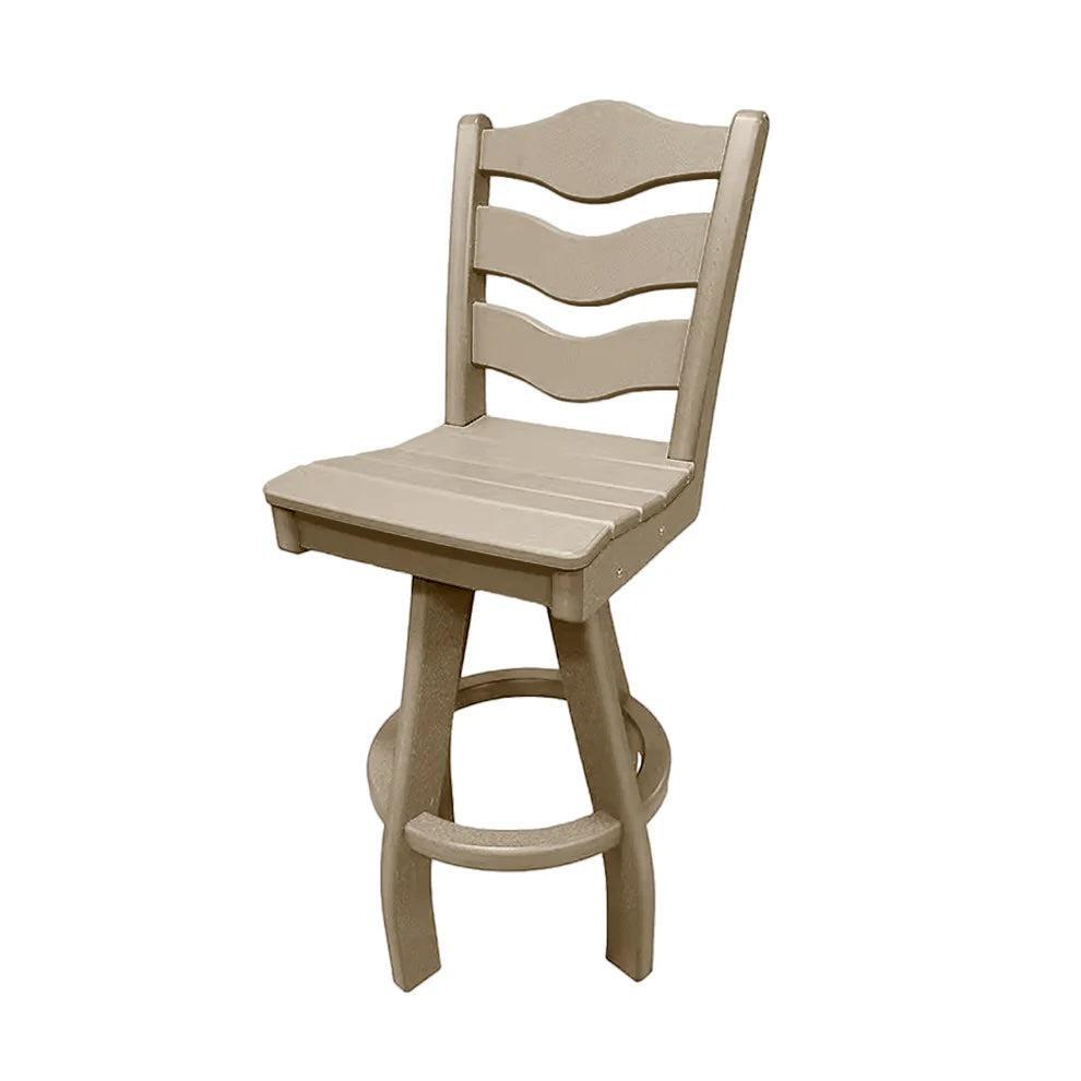 Perfect Choice Recycled Plastic Traditional Bar Height Swivel Armless Chair - LEAD TIME TO SHIP 5 WEEKS OR LESS