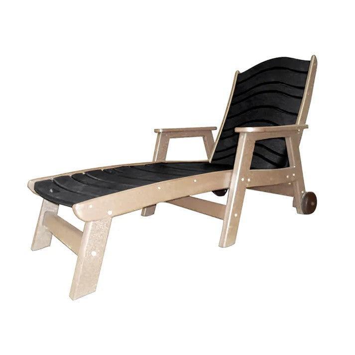 Perfect Choice Furniture Recycled Plastic Traditional Chaise Lounge - LEAD TIME TO SHIP 4 WEEKS OR LESS
