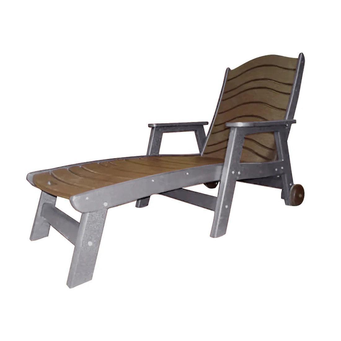 Perfect Choice Furniture Recycled Plastic Traditional Chaise Lounge - LEAD TIME TO SHIP 4 WEEKS OR LESS