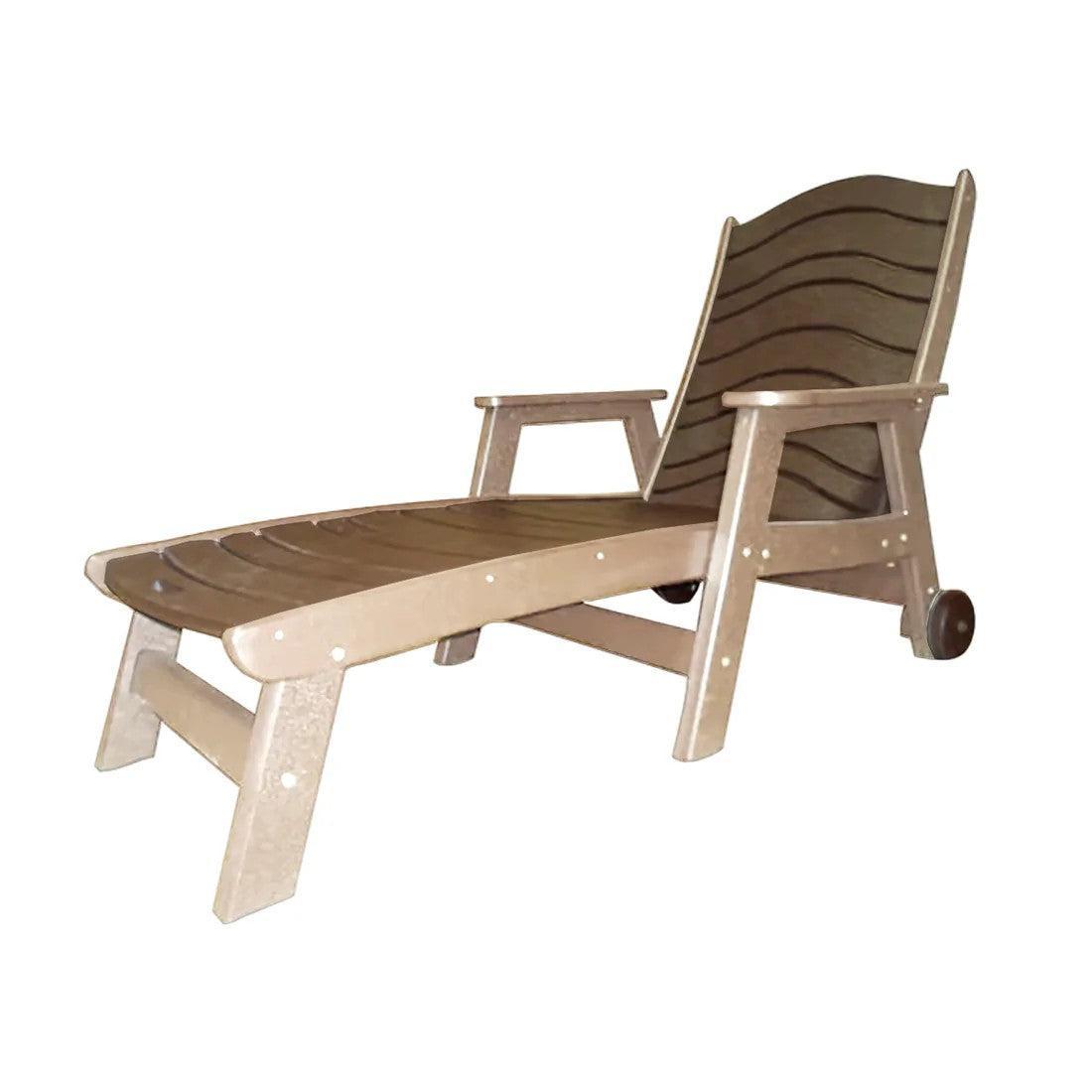 Perfect Choice Furniture Recycled Plastic Traditional Chaise Lounge - LEAD TIME TO SHIP 4 WEEKS OR LESS