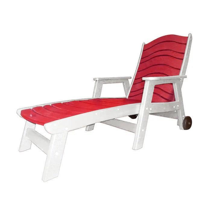 Perfect Choice Furniture Recycled Plastic Traditional Chaise Lounge - LEAD TIME TO SHIP 4 WEEKS OR LESS