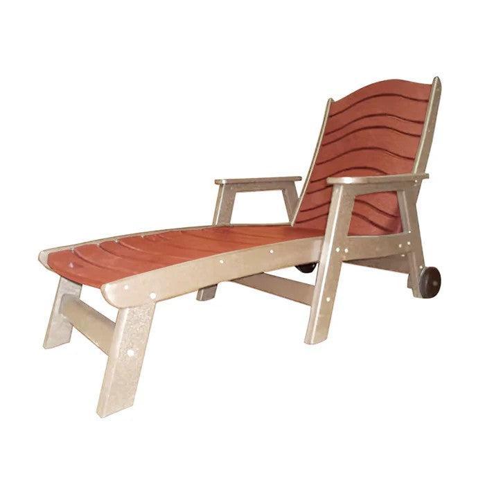 Perfect Choice Furniture Recycled Plastic Traditional Chaise Lounge - LEAD TIME TO SHIP 4 WEEKS OR LESS
