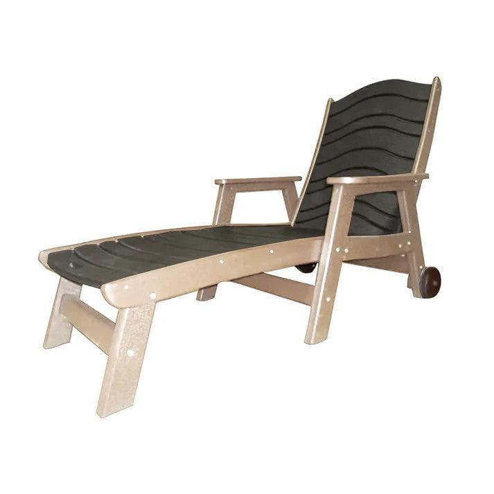 Perfect Choice Furniture Recycled Plastic Traditional Chaise Lounge - LEAD TIME TO SHIP 4 WEEKS OR LESS
