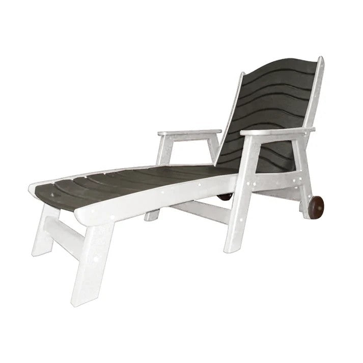 Perfect Choice Furniture Recycled Plastic Traditional Chaise Lounge - LEAD TIME TO SHIP 4 WEEKS OR LESS