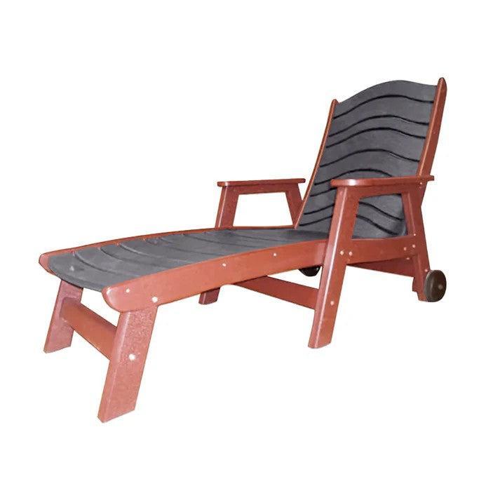 Perfect Choice Furniture Recycled Plastic Traditional Chaise Lounge - LEAD TIME TO SHIP 4 WEEKS OR LESS