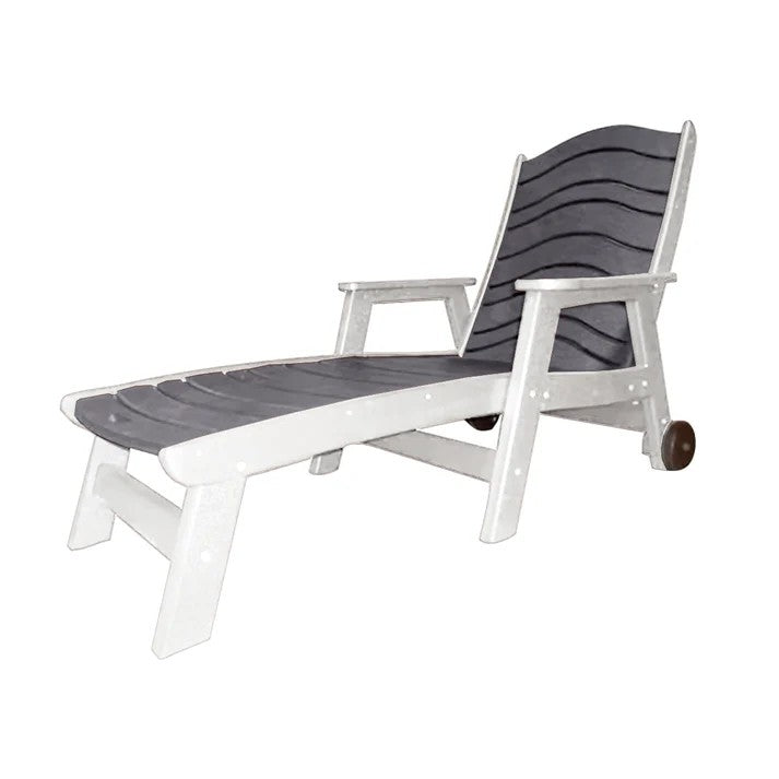Perfect Choice Furniture Recycled Plastic Traditional Chaise Lounge - LEAD TIME TO SHIP 4 WEEKS OR LESS