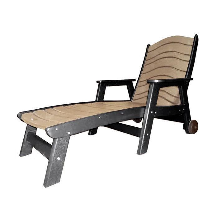 Perfect Choice Furniture Recycled Plastic Traditional Chaise Lounge - LEAD TIME TO SHIP 4 WEEKS OR LESS