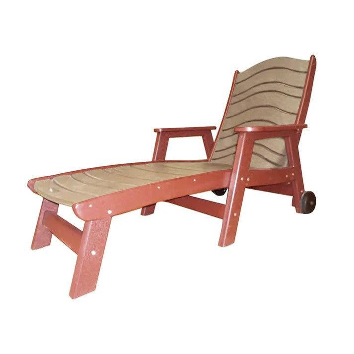 Perfect Choice Furniture Recycled Plastic Traditional Chaise Lounge - LEAD TIME TO SHIP 4 WEEKS OR LESS