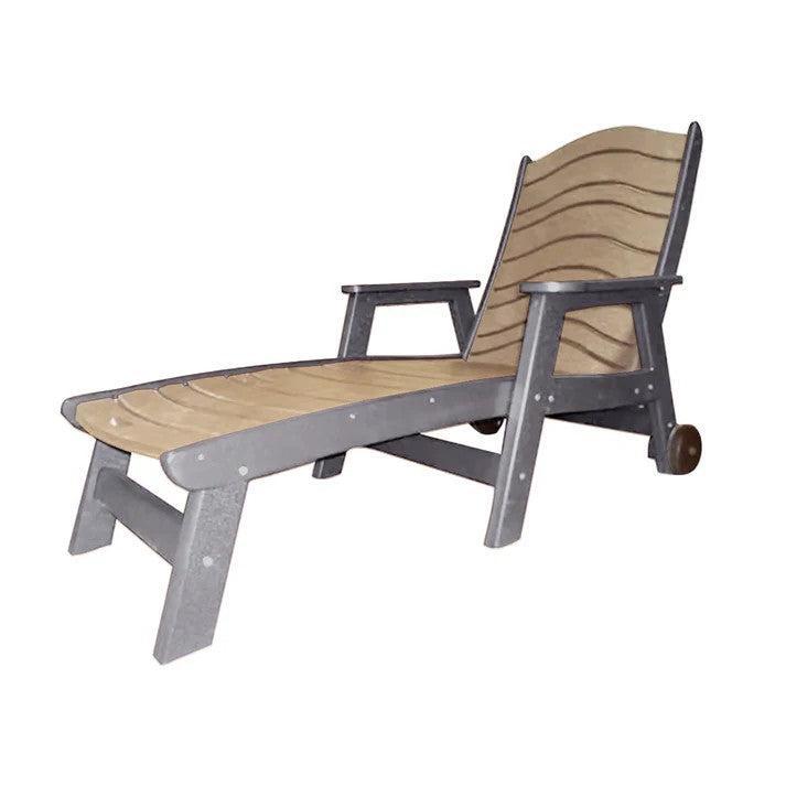 Perfect Choice Furniture Recycled Plastic Traditional Chaise Lounge - LEAD TIME TO SHIP 4 WEEKS OR LESS