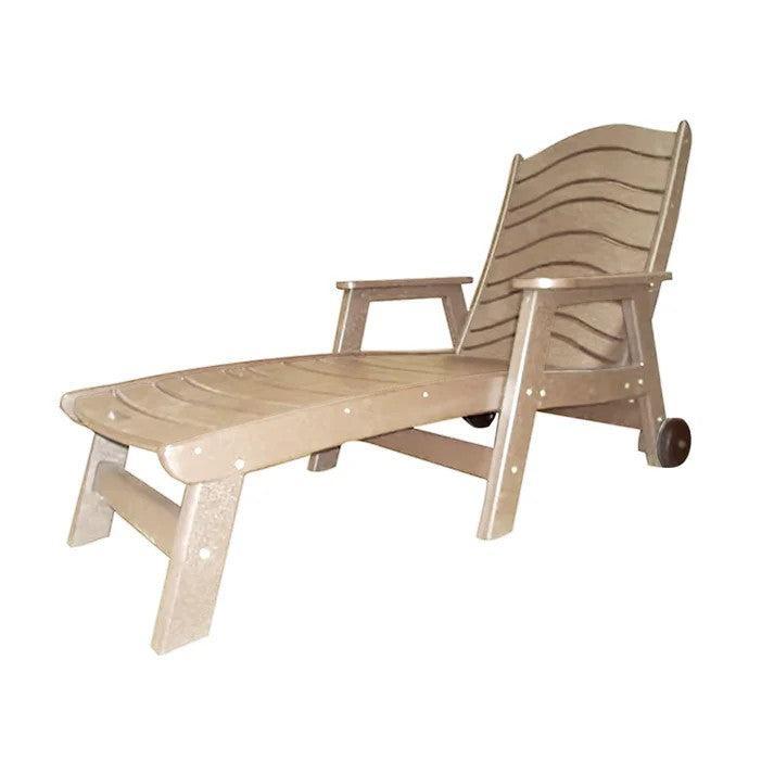 Perfect Choice Furniture Recycled Plastic Traditional Chaise Lounge - LEAD TIME TO SHIP 4 WEEKS OR LESS