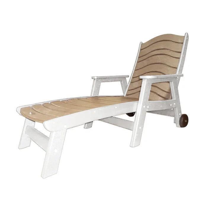 Perfect Choice Furniture Recycled Plastic Traditional Chaise Lounge - LEAD TIME TO SHIP 4 WEEKS OR LESS