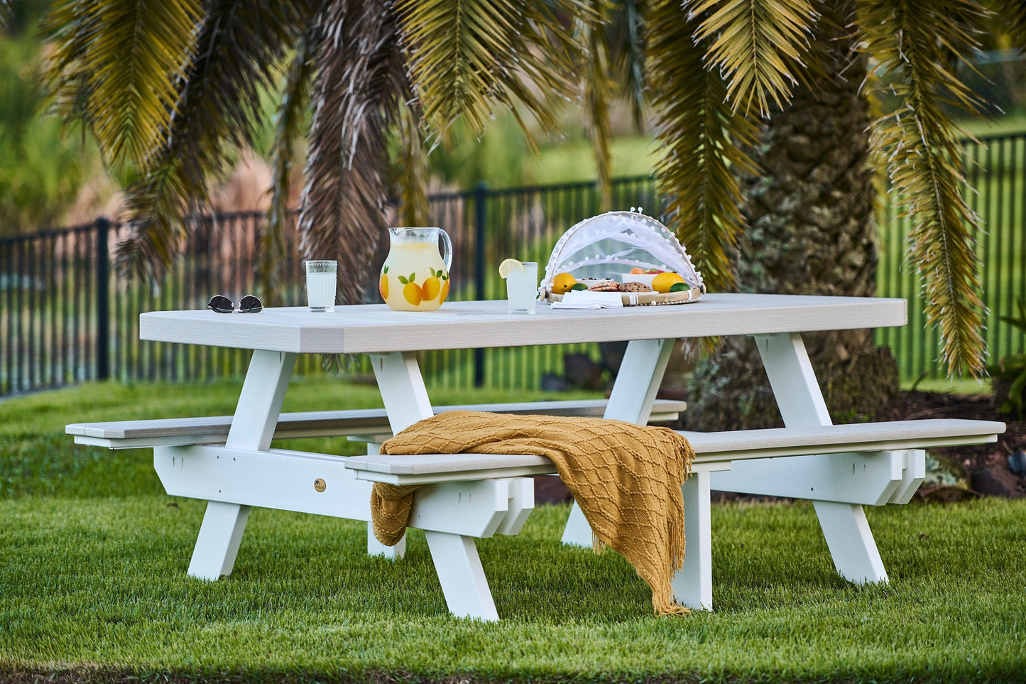 LuxCraft Recycled Plastic 6' Dining Height Rectangular Picnic Table - LEAD TIME TO SHIP 3 TO 4 WEEKS