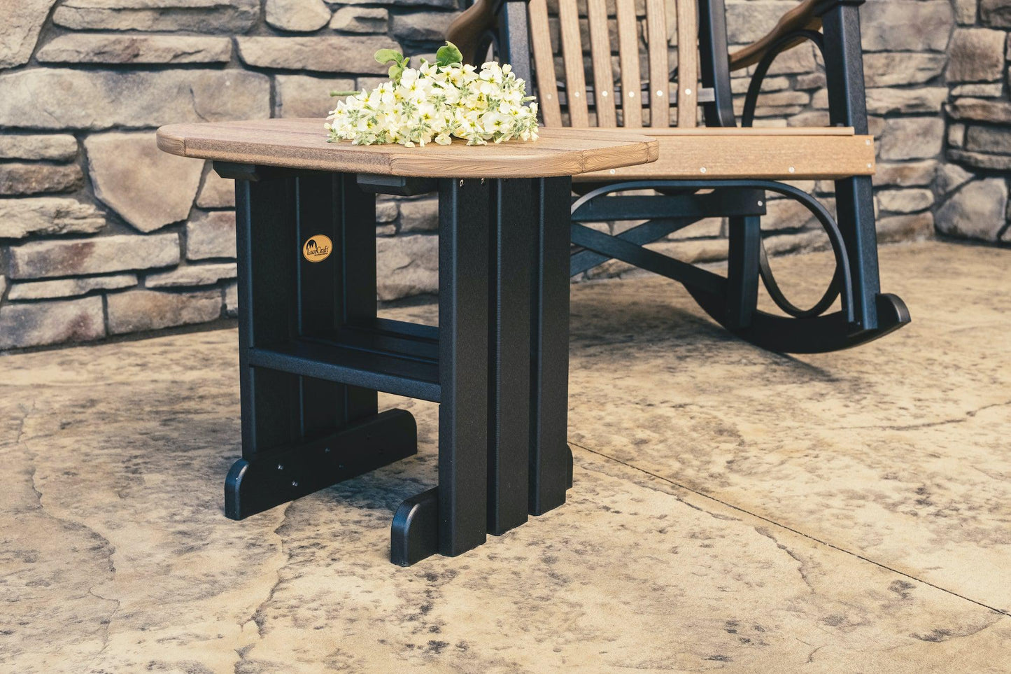 LuxCraft Recycled Plastic End Table  - LEAD TIME TO SHIP 10 to 12 BUSINESS DAYS