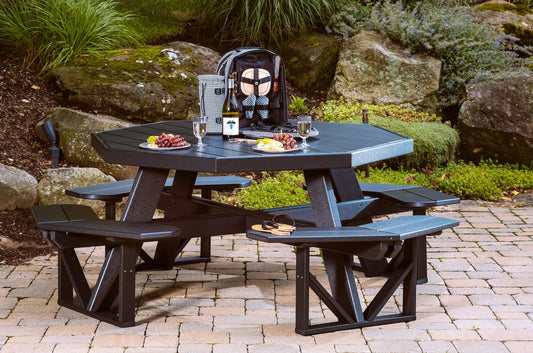 LuxCraft Recycled Plastic Octagon Picnic Table - LEAD TIME TO SHIP 3 TO 4 WEEKS