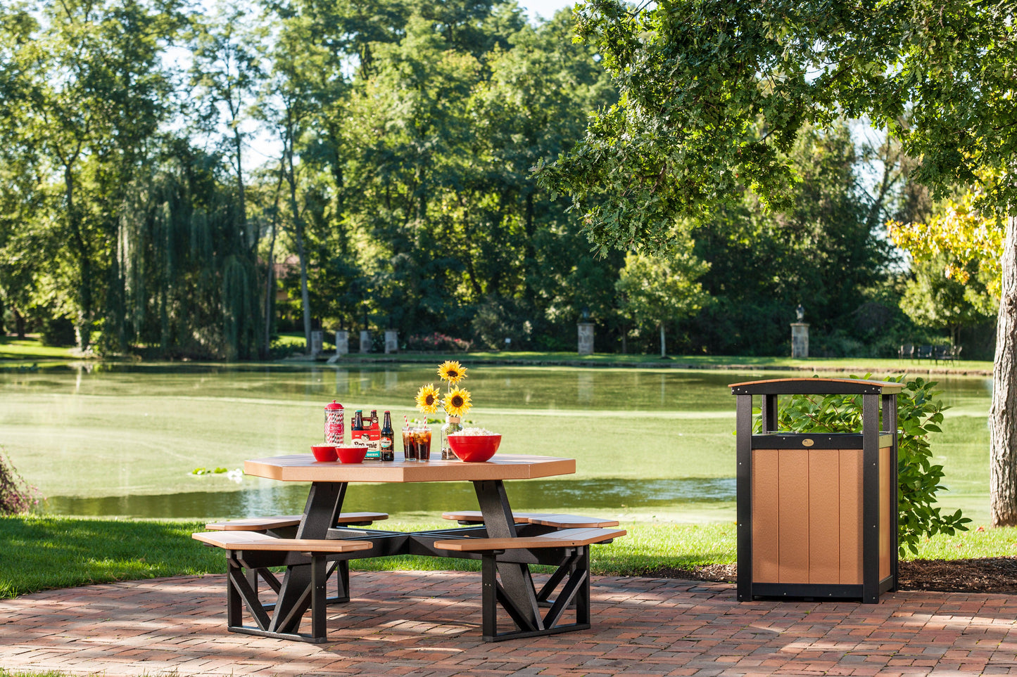 LuxCraft Recycled Plastic Octagon Picnic Table - LEAD TIME TO SHIP 3 TO 4 WEEKS