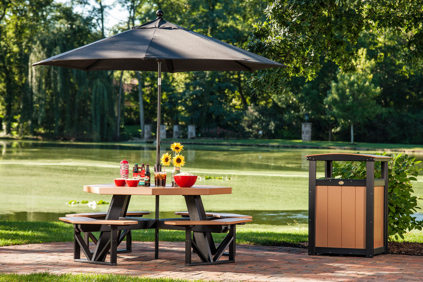 LuxCraft Recycled Plastic Octagon Picnic Table - LEAD TIME TO SHIP 3 TO 4 WEEKS