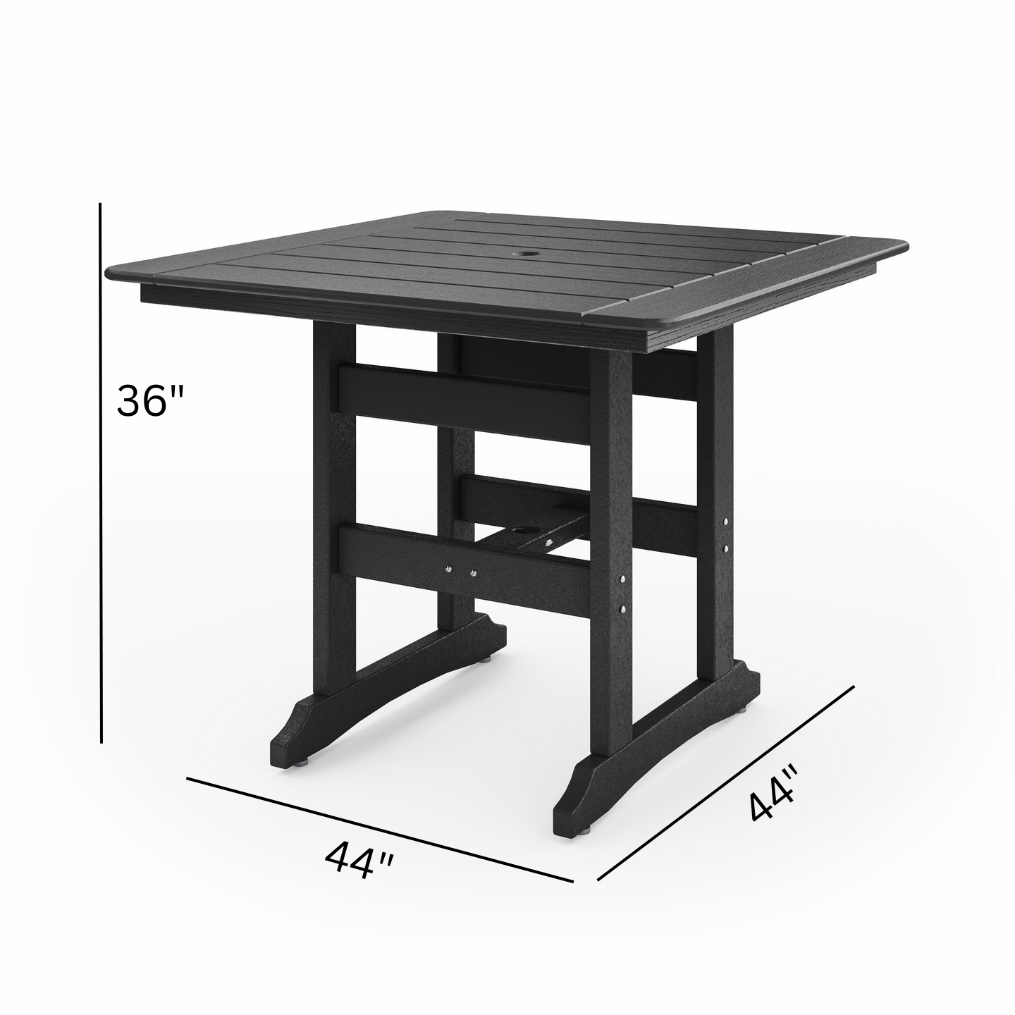 Sopoly 44" Savannah Recycled Plastic Square Counter Table (COUNTER HEIGHT) - LEAD TIME TO SHIP 5 BUSINESS DAYS OR LESS