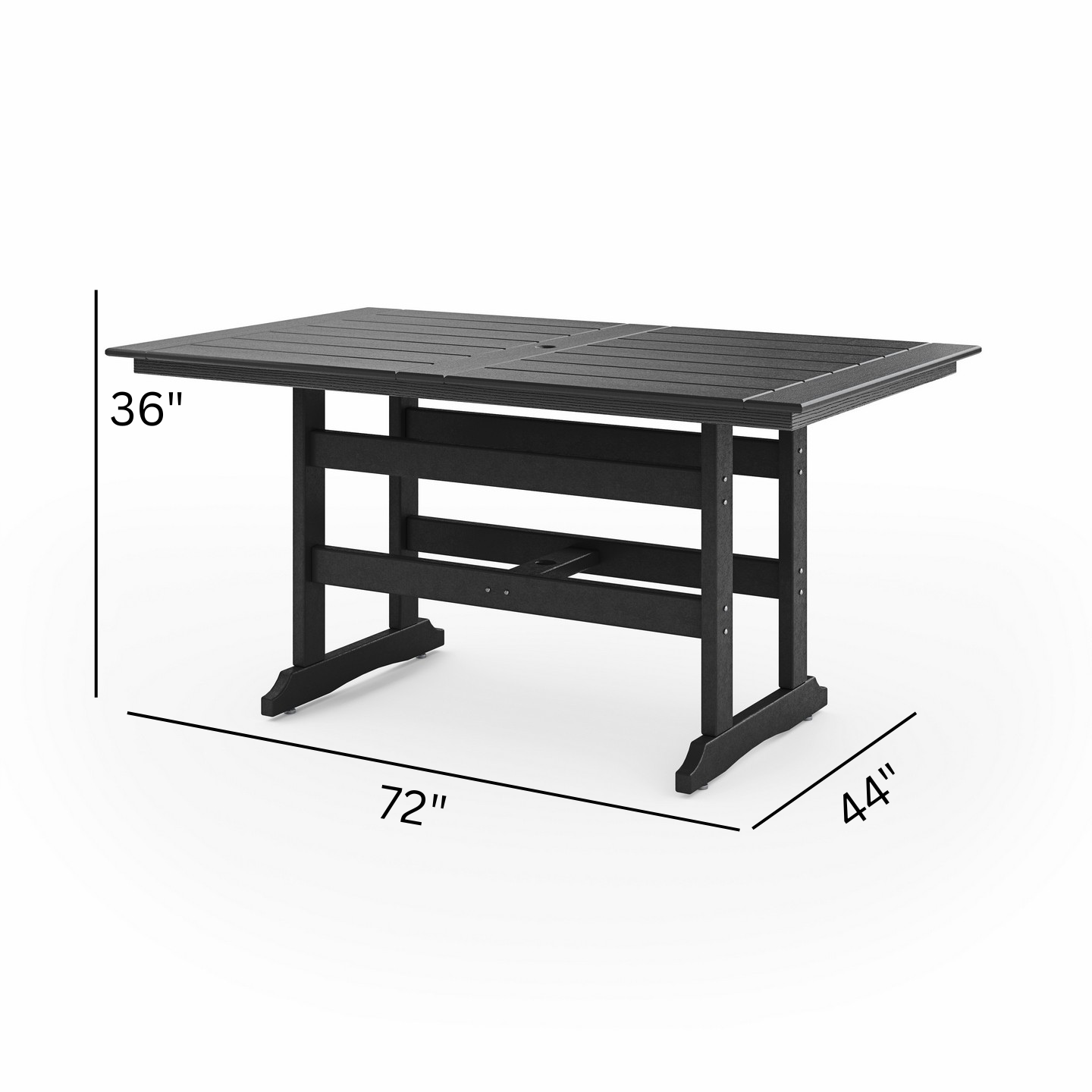 Sopoly 72" Savannah Farmhouse Recycled Plastic Counter Table (COUNTER HEIGHT) - LEAD TIME TO SHIP 5 BUSINESS DAYS OR LESS