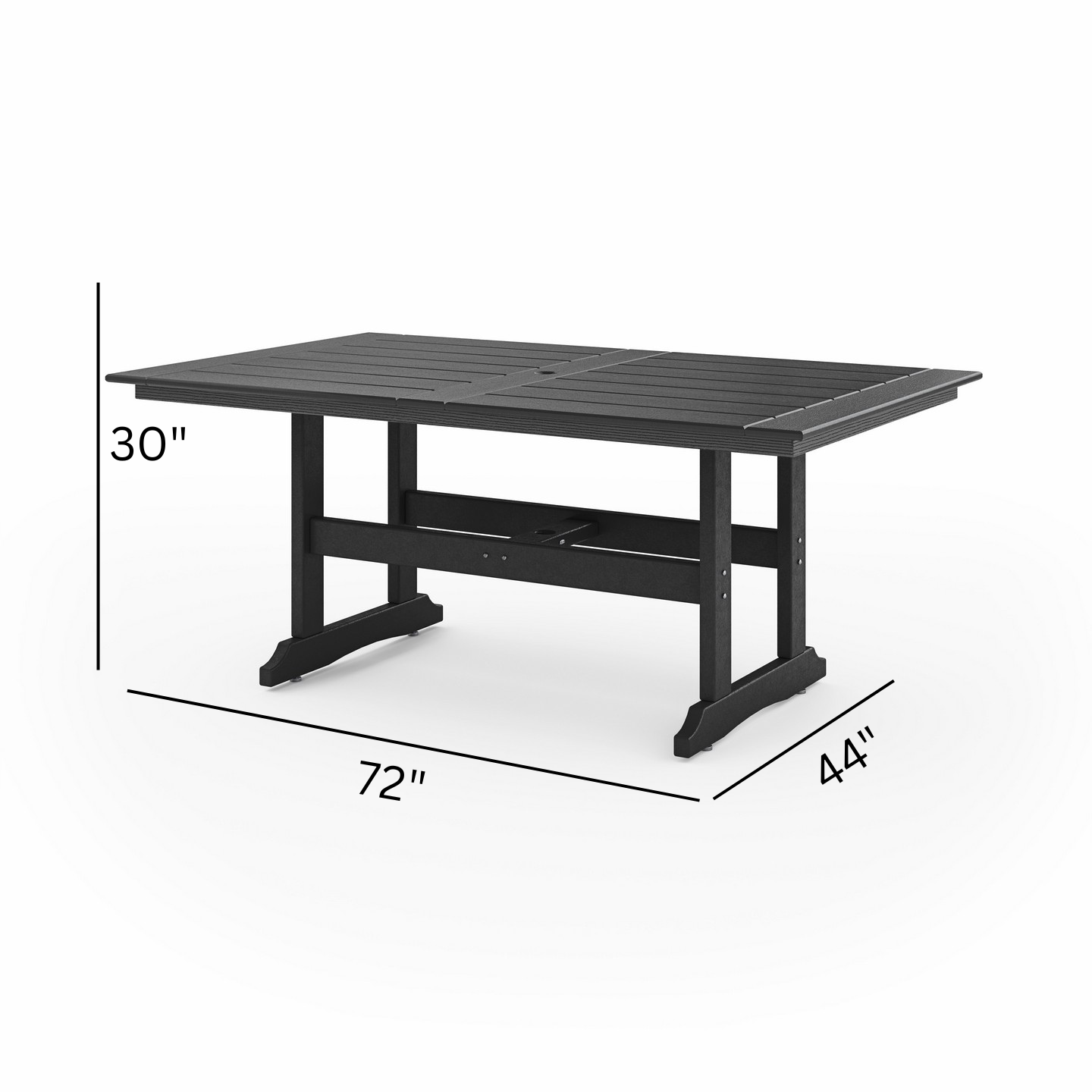 Sopoly 72" Savannah Farmhouse Recycled Plastic Dining Table (DINING HEIGHT) - LEAD TIME TO SHIP 5 BUSINESS DAYS OR LESS