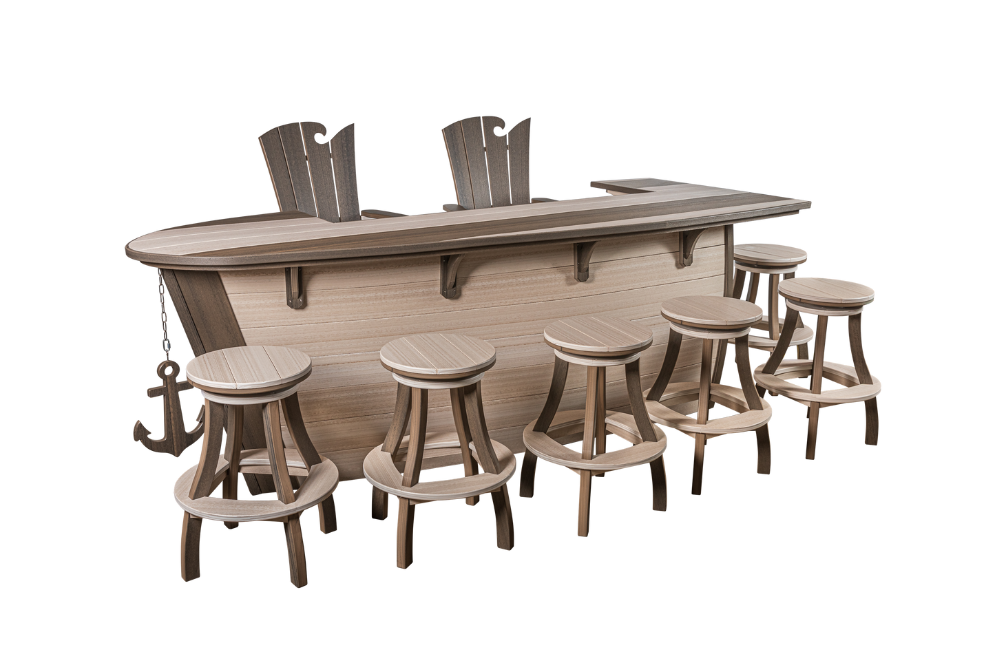 Beaver Dam Woodworks Anchor Ave Swivel Bar Stool - LEAD TIME TO SHIP 4 WEEKS OR LESS