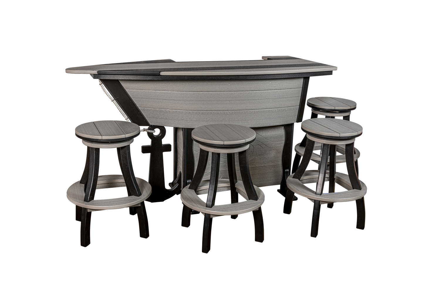 Beaver Dam Woodworks Anchor Ave Swivel Bar Stool - LEAD TIME TO SHIP 4 WEEKS OR LESS