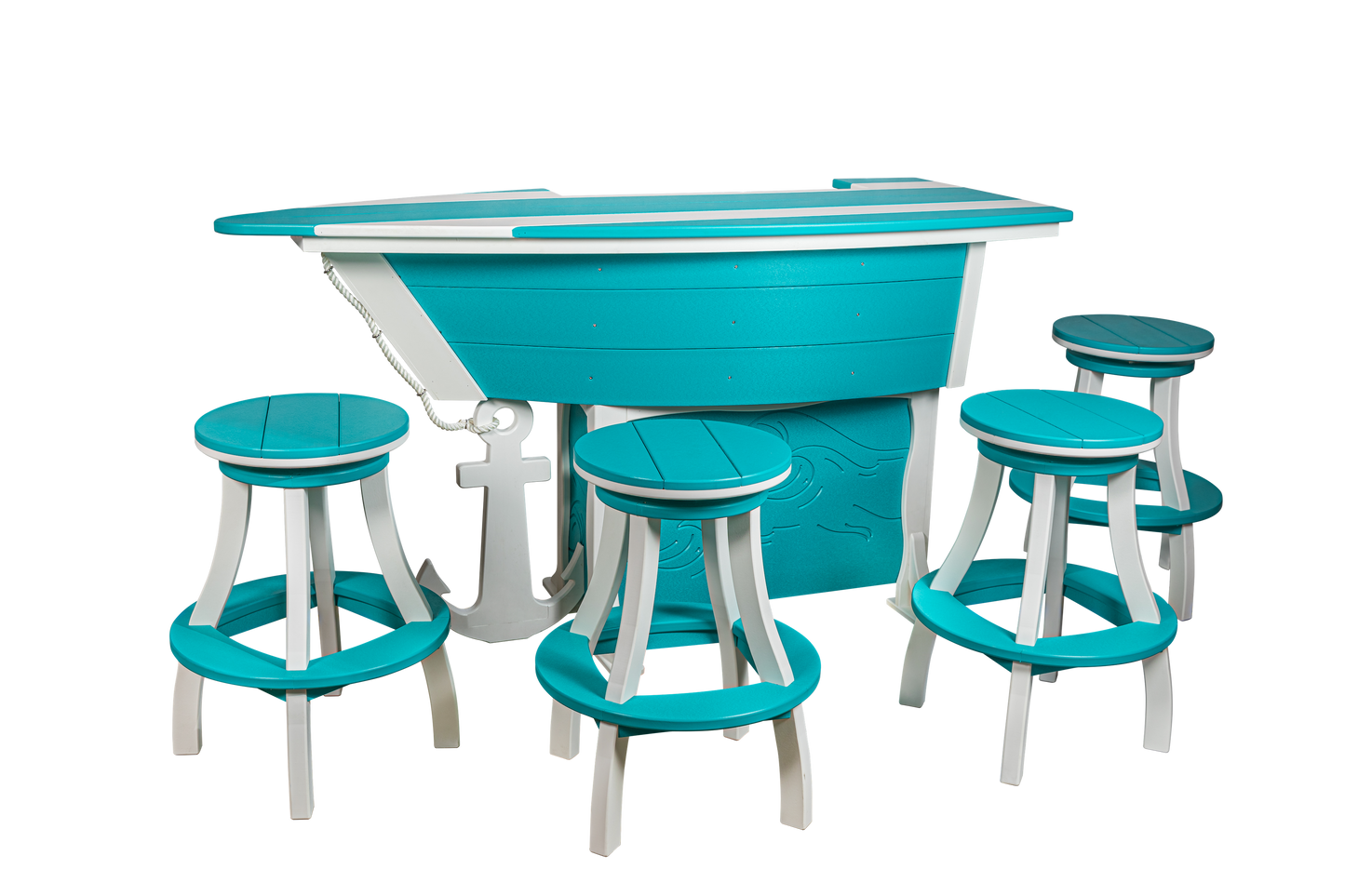 Beaver Dam Woodworks Anchor Ave Swivel Bar Stool - LEAD TIME TO SHIP 4 WEEKS OR LESS