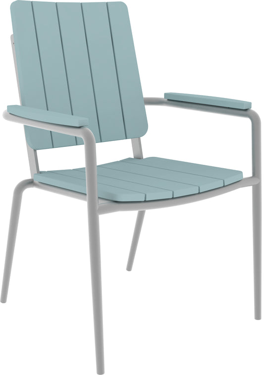 Seaside Casual Recycled Plastic HIP Stackable Dining Arm Chair - LEAD TIME TO SHIP 2 TO 4 WEEKS