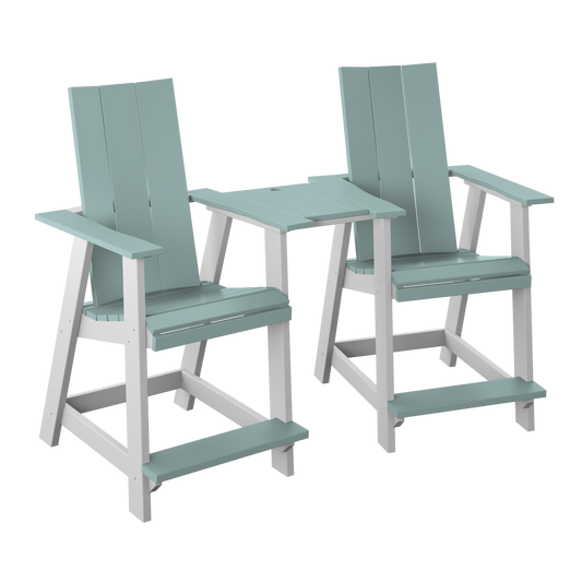 Polybird P68 Modern Tete-A-Tete - (COUNTER HEIGHT) LEAD TIME TO SHIP 5 BUSINESS DAYS OR LESS - LEAD TIME TO SHIP 7 BUSINESS DAYS OR LESS