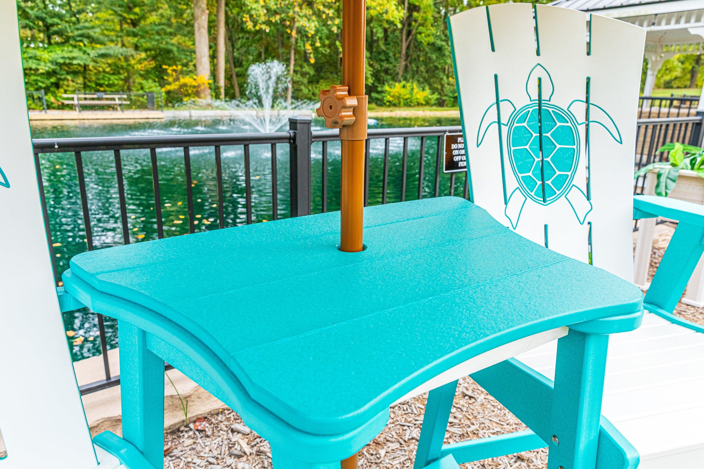 Beaver Dam Outdoor Settee Table (2 piece) - LEAD TIME TO SHIP 6 WEEKS OR LESS