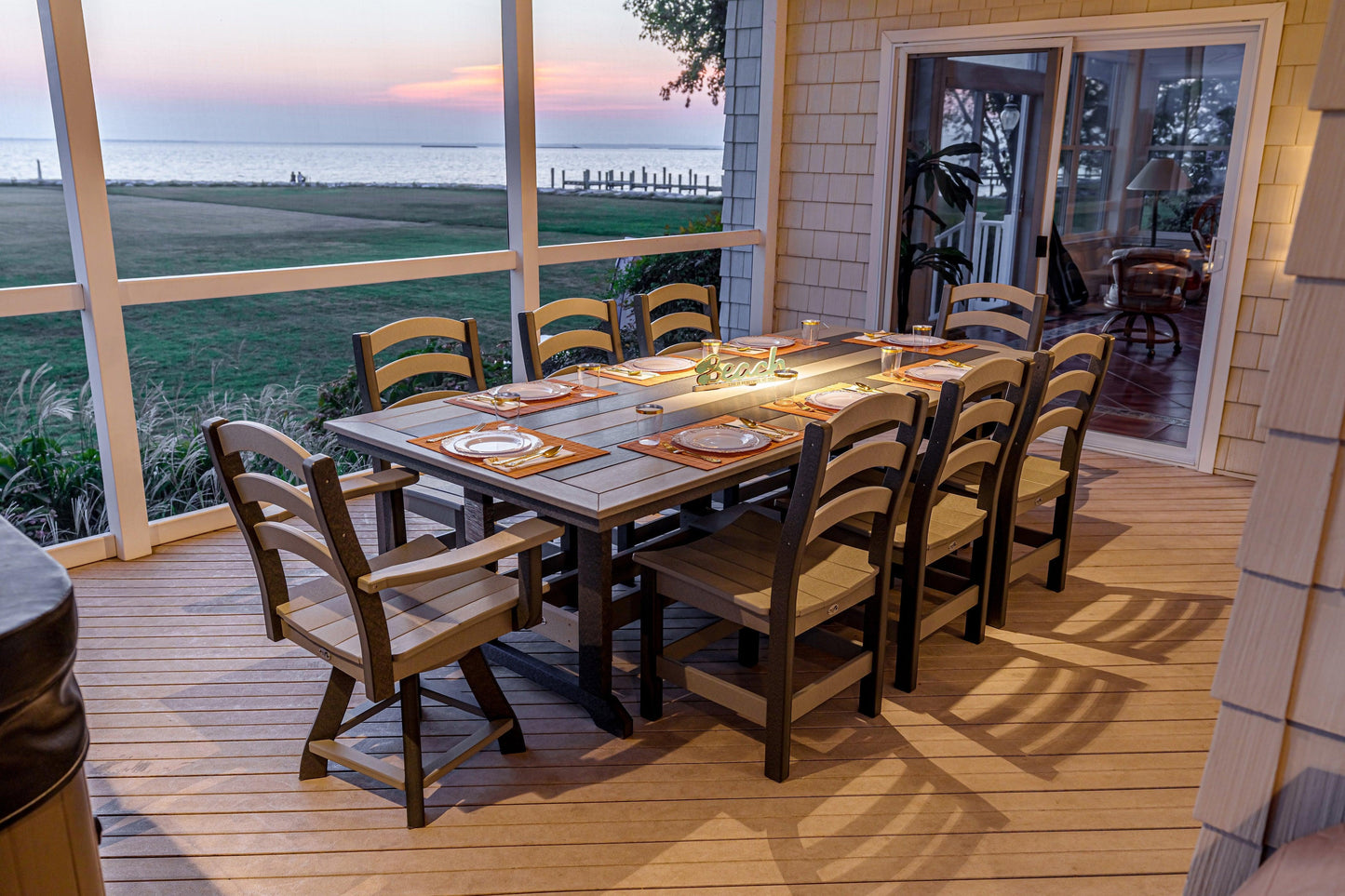 Beaver Dam Outdoor Seabreak Dining Swivel Chair w/Arms (DINING HEIGHT) - LEAD TIME TO SHIP 4 WEEKS OR LESS