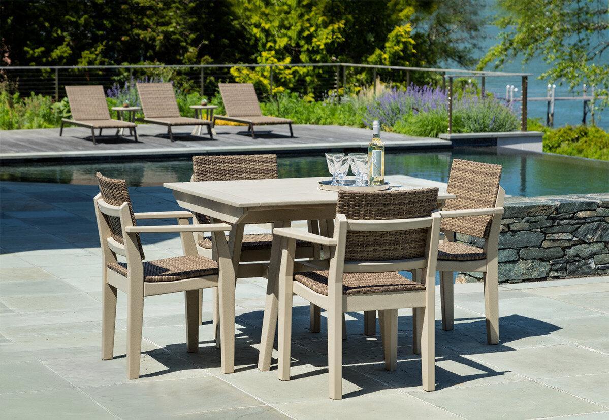 Seaside Casual Recycled Plastic MAD Dining Table 33" x 33" - LEAD TIME TO SHIP 2 TO 4 WEEKS