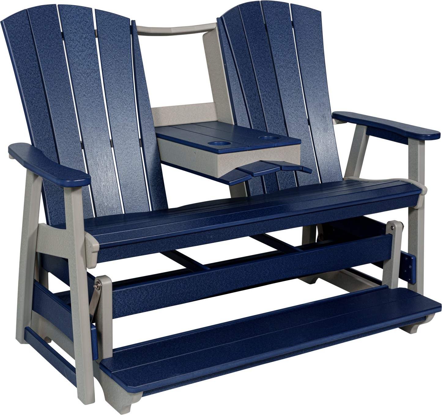 Beaver Dam Outdoor Serenity Triple Counter Glider With flip Down Center Console (COUNTER HEIGHT) - LEAD TIME TO SHIP 8 WEEKS OR LESS