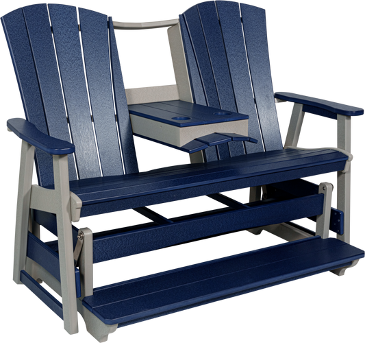 Beaver Dam Outdoor Serenity Triple Counter Glider With flip Down Center Console (COUNTER HEIGHT) - LEAD TIME TO SHIP 8 WEEKS OR LESS