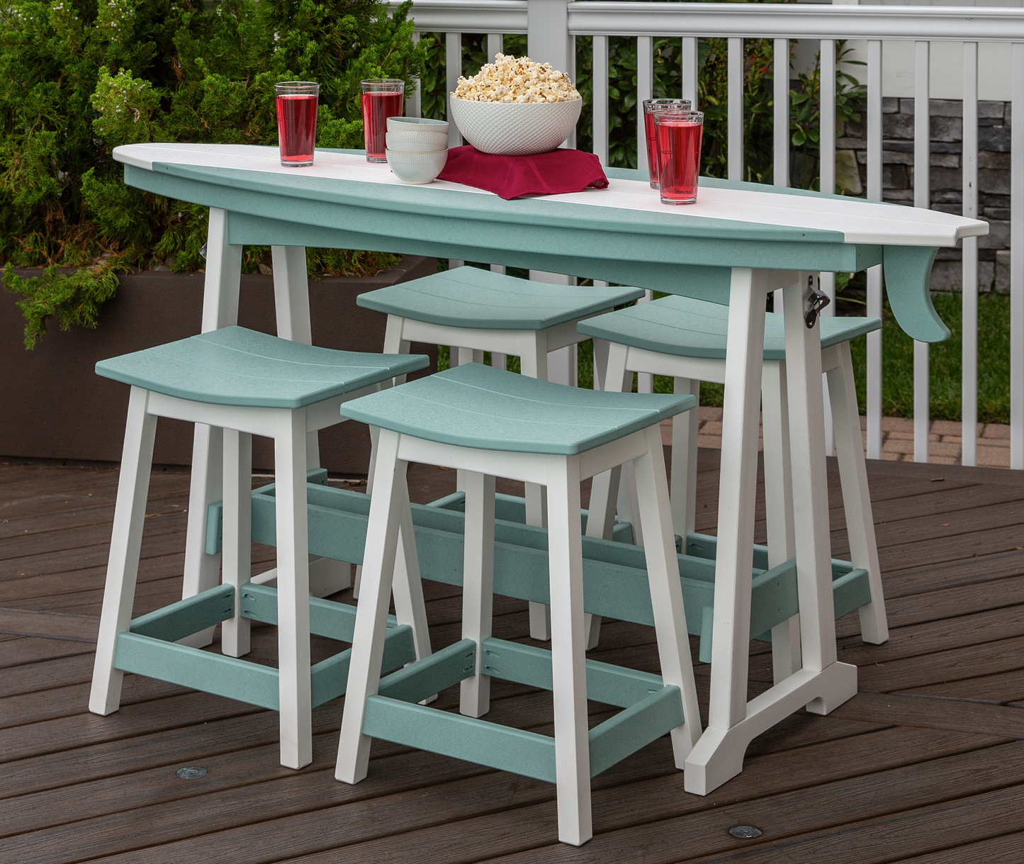 Leisure Lawns Amish Made Recycled Plastic Surf Table Model #727C (Counter Height) - LEAD TIME TO SHIP 4 WEEKS