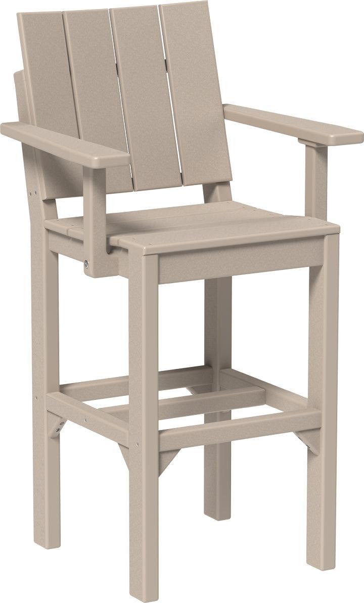 LuxCraft Recycled Plastic Urban Arm Chair (BAR HEIGHT) - LEAD TIME TO SHIP 3 TO 4 WEEKS
