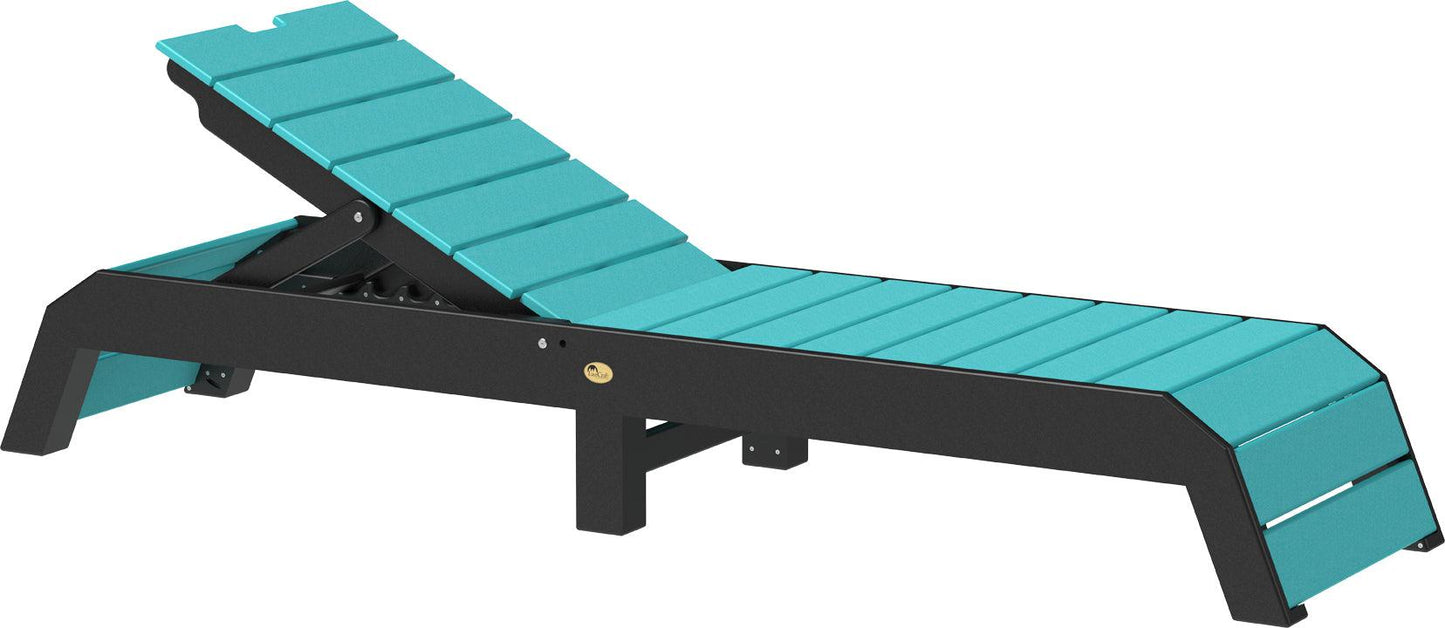LuxCraft Recycled Plastic Urban Chaise Lounge Chair - LEAD TIME TO SHIP 7 BUSINESS DAYS OR LESS