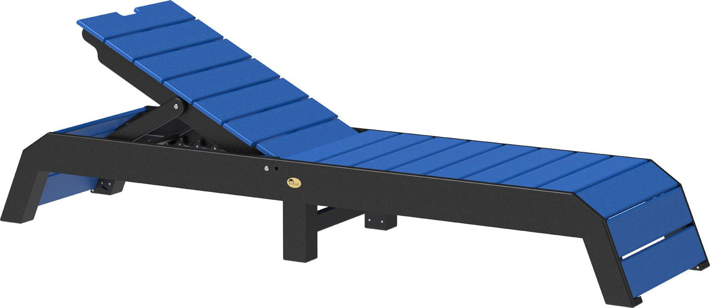 LuxCraft Recycled Plastic Urban Chaise Lounge Chair - LEAD TIME TO SHIP 7 BUSINESS DAYS OR LESS