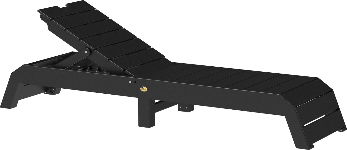 LuxCraft Recycled Plastic Urban Chaise Lounge Chair - LEAD TIME TO SHIP 7 BUSINESS DAYS OR LESS