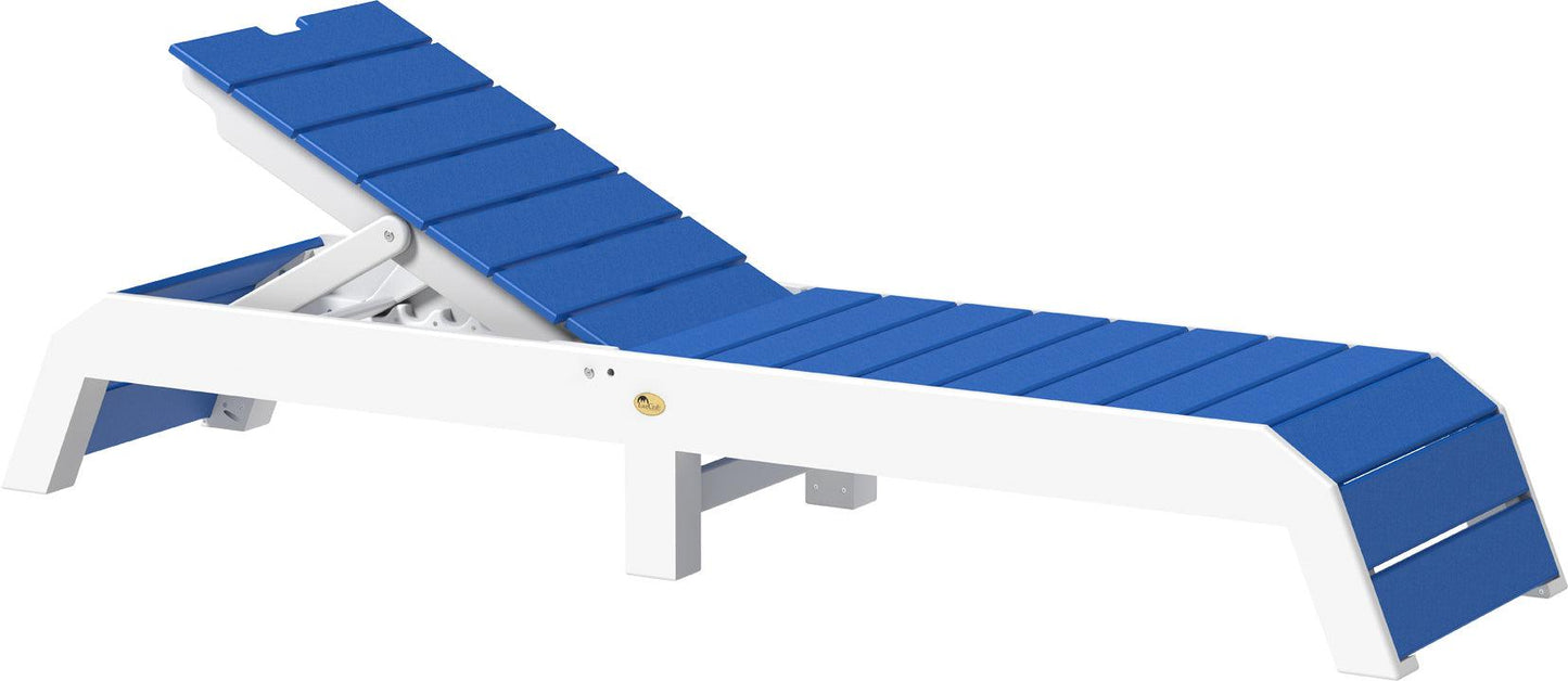LuxCraft Recycled Plastic Urban Chaise Lounge Chair - LEAD TIME TO SHIP 7 BUSINESS DAYS OR LESS