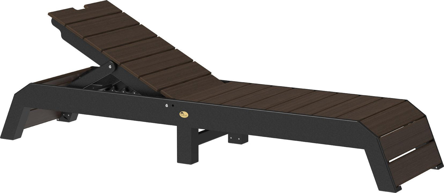 LuxCraft Recycled Plastic Urban Chaise Lounge Chair - LEAD TIME TO SHIP 7 BUSINESS DAYS OR LESS