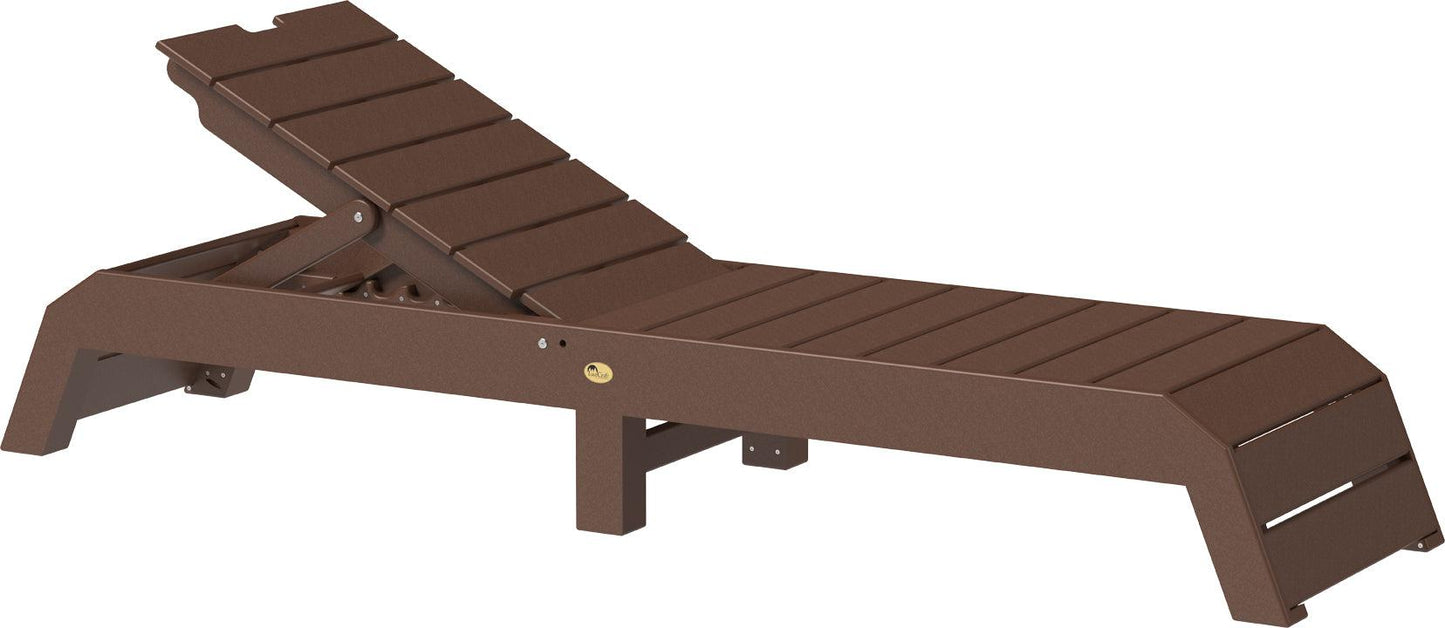 LuxCraft Recycled Plastic Urban Chaise Lounge Chair - LEAD TIME TO SHIP 7 BUSINESS DAYS OR LESS