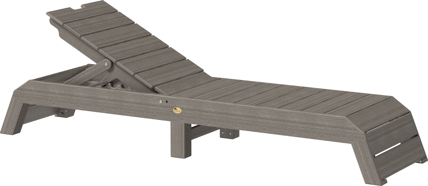LuxCraft Recycled Plastic Urban Chaise Lounge Chair - LEAD TIME TO SHIP 7 BUSINESS DAYS OR LESS