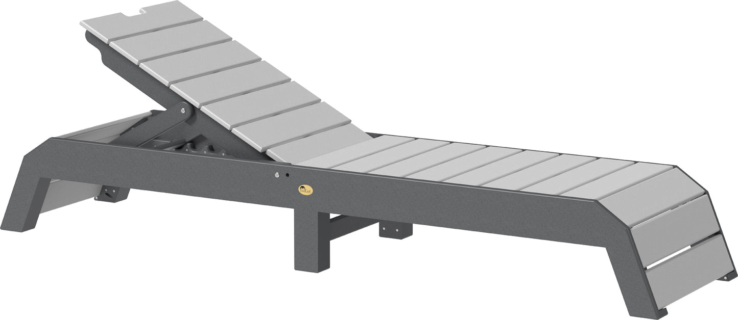 LuxCraft Recycled Plastic Urban Chaise Lounge Chair - LEAD TIME TO SHIP 7 BUSINESS DAYS OR LESS